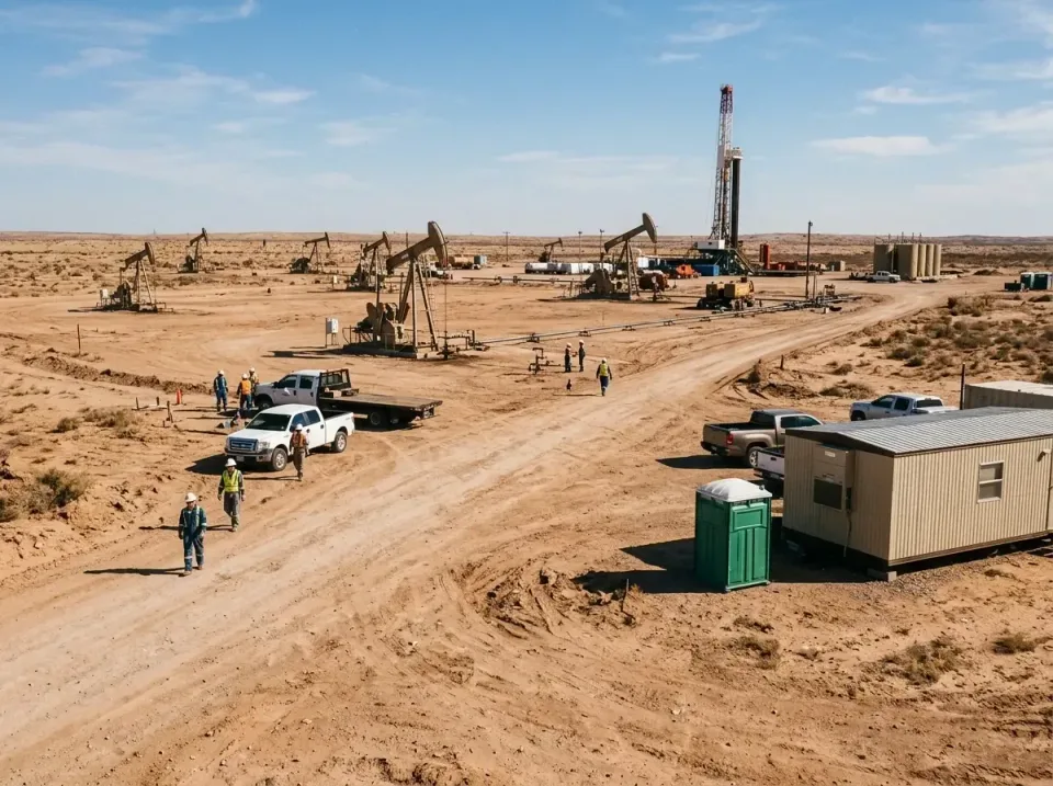 Porta Potty — Oil Field